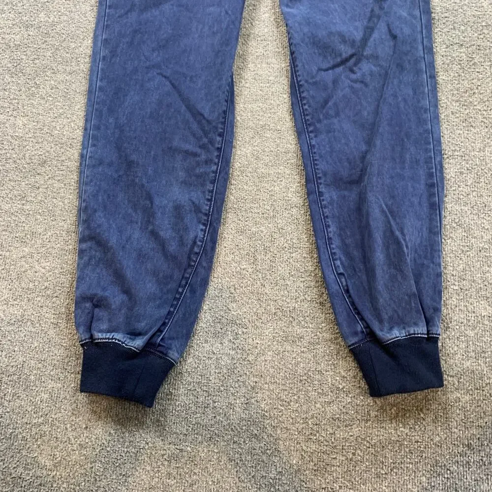 Levis Chino Joggers Mens 34 Blue Regular Fit Tapered Leg Ribbed Cuff Denim